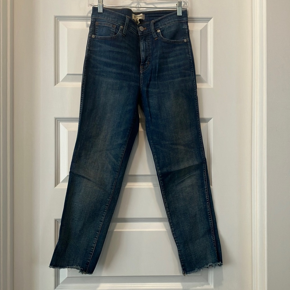 Madewell Stovepipe Jeans in Chancery Wash Fluffy Hem Edition